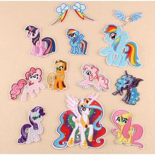 Cute Animal Unicorn Horse Angel Wings Iron on Patch for Clothing Stripe Sticker for Children DIY Patches T-shirt Heat Transfer G