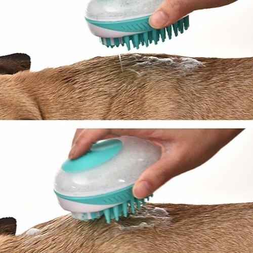 Dog Cat Bath SPA Massage Brush Pet Comb Soft Silicone Pet Shower Hair Grooming Cmob Dog Cleaning Tool Pet Supplies