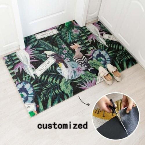 Extra Durable Front Door Mat Diamond Plaid Rug Entry Non-Slip Waterproof Doormat Outdoor Indoor Easy Clean Door Rug Entryway