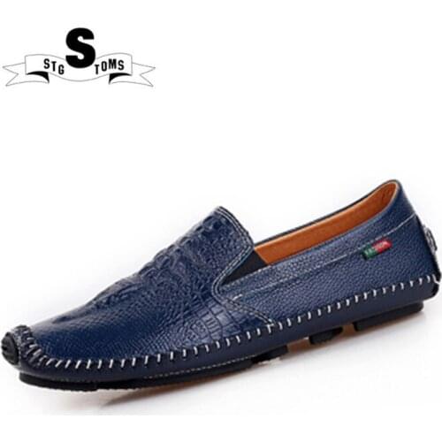 Men Genuine Leather Shoes Black Shoe Handmade Soft Breathable Moccasins Flats Slipe On Driving Walking Shoes tm0042