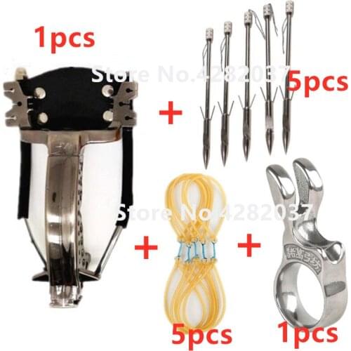 Outdoor Powerful Multi-function Fishing Shooting Fish Slingshot Catapult Hunting Sling Shot Arrow Kit Slingshot Fish Darts Set