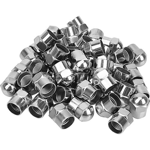 Universal Tire Accessories Airtight Cover Chrome Plated 100Pcs Car Tyre Air Pressure Caps Car Wheel Tire Valve Stem Cap