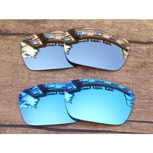 Vonxyz 2 Pairs Chrome Mirror & Ice Mirror Polarized Replacement Lenses for-Oakley Fuel Cell Frame