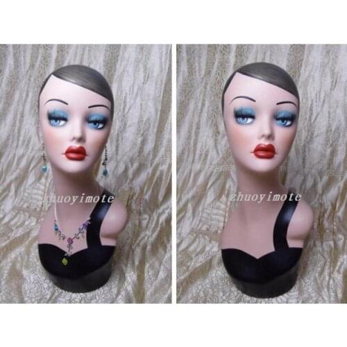High quality vintage Mannequin dummy Head Bust, Wig Hat Jewelry Display, female manikin heads