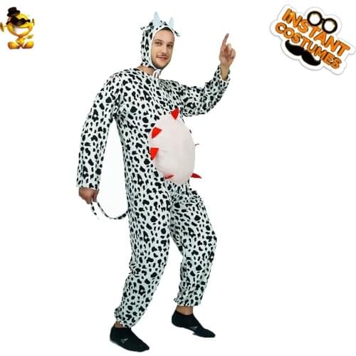New Arrival Cow Pajamas Warm Cow Cosplay Costumes Funny Cow Jumpsuit for Carnival Party Using