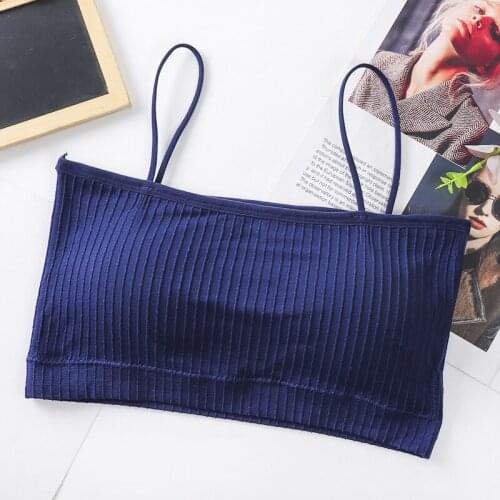12 Colors Womens Tube Top Invisible Bra Elastic Cotton Camis Backless Camisole Sexy Bandeau Strapless Casual Crop Top