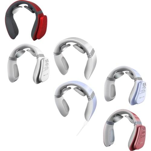 1PC Electric Pulse Neck Massager with Heat for Pain Relief Shoulder Back Therapy Vertebra Relaxing Women Men Home Office Use