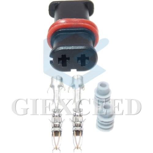 2 Sets 2 Pin 1.5 Series Auto Accessories Electric Wiring Terminal Socket Automobile Unsealed Connector Car Adapter