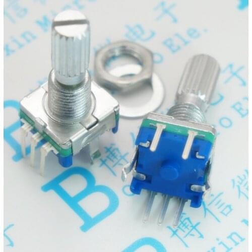 20pcs Rotary Encoder,Code Switch/EC11/ Audio Digital Potentiometer With Switch,5Pin, Handle Length 20mm