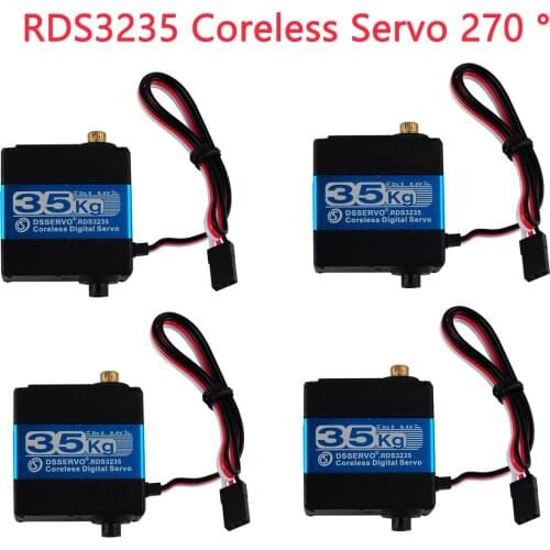 4Pcs 35KG RDS3235 Coreless Digital Servo Hight Torque Metal Gear RC Robot Servo Motor,270