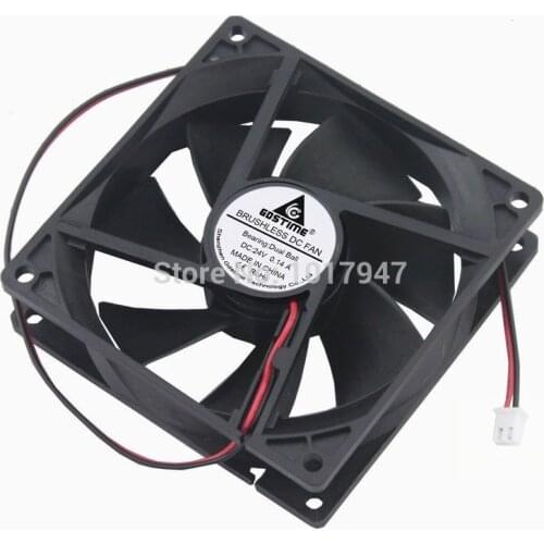 50 Pieces Lot Gdstime Ball DC 24volt 2Pin Heatisnk Cooler Cooling Fan 9225S 92mm x 25mm