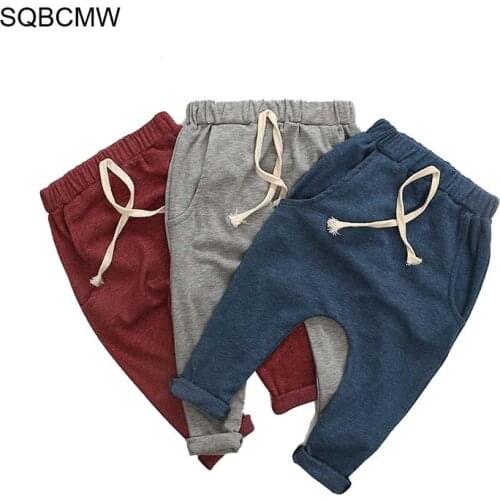 2020 Girls Pants Kids spring autumn trousers clothes children pants for baby boys harem pants solid colors