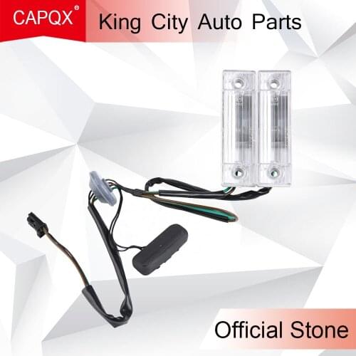 CAPQX 2pcs For Chevrolet Cruze 2009-2014 Rear Back License Plate Light With Trunk Switch Lid Tailgate Button Door Release Switch
