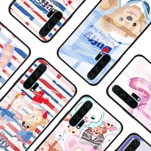 Duffy Disney Bear Cute for Honor 30 20 10 9X Pro Plus Lite 8X Huawei Y8P Y6P Y5P Y9 Y7 Y6 2019 Tempered Glass Phone Case