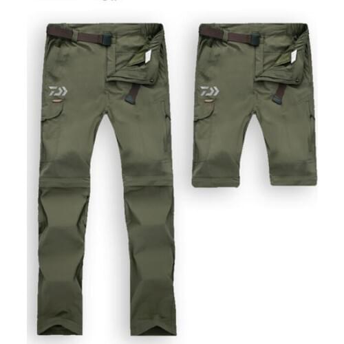 DAIWA Windproof Fishing Pants Outdoor Fishing Clothing Breathable Anti-UV Quick Dry Fishing Clothes Rainproof Detachable Pants