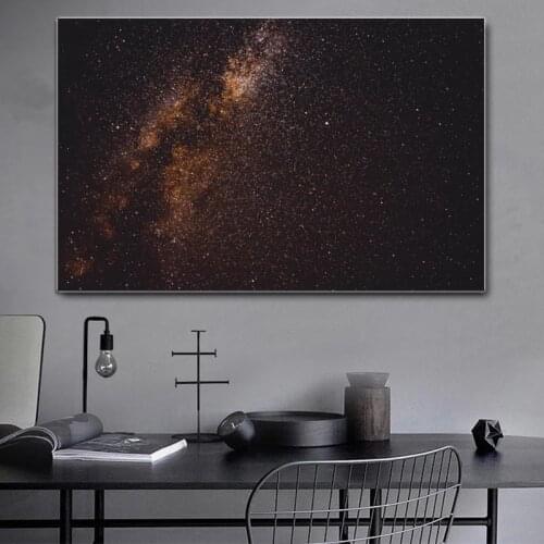 Nebula Planet Space Cloud Stars Landscape Posters and Prints Canvas Painting Wall Art Picture for Living Room Decorative Picture