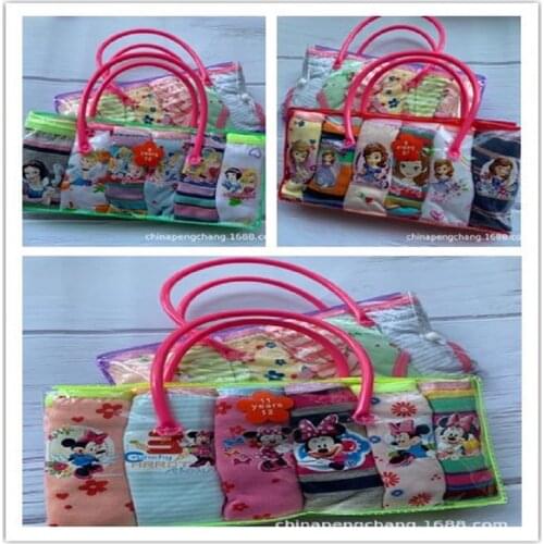 Disney 6Pcs Baby Boys Girls Underwear Marvel Spiderman Mickey Mouse Elsa Disney Cartoon Cars Cotton Panties Children Underpants