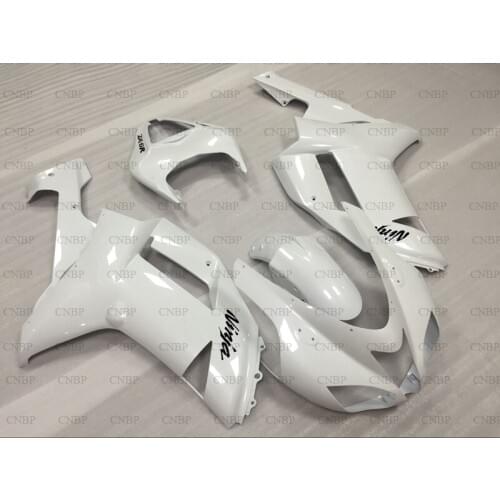 For Kawasaki Zx6r 2007 - 2008 Full Body Kits 636 Zx-6r 08 Bodywork Zx6r 07 Pearl White Body Kits