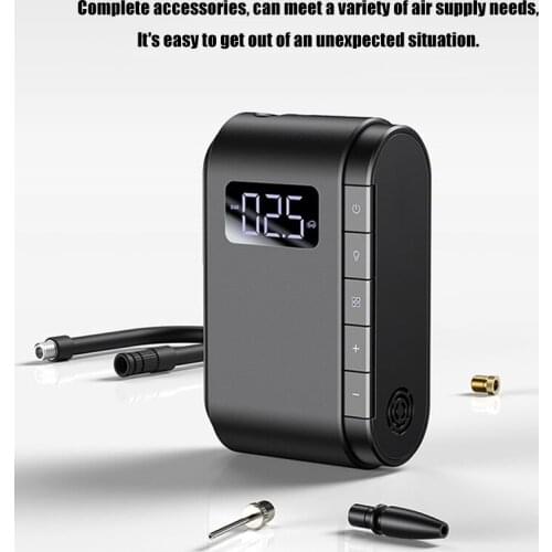 45W Electric Inflator Pumps with Display Pressure Detection Digital Air Pumper for Motorcycle Car Football Bike Tire M8617