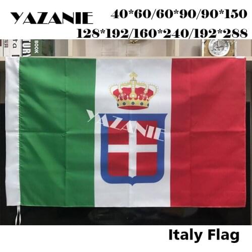 YAZANIE Any Size Italy 1861-1946 Crowned Flag Italian National Country Military Royal Italian Army Flags and Banners