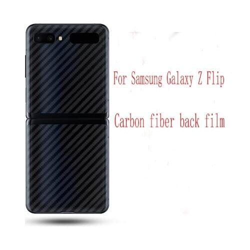 For Samsung Galaxy Z Flip Back Film 3D Carbon Fiber Phone Protective Back Cover Sticker For Samsung Galaxy Z Flip soft flim