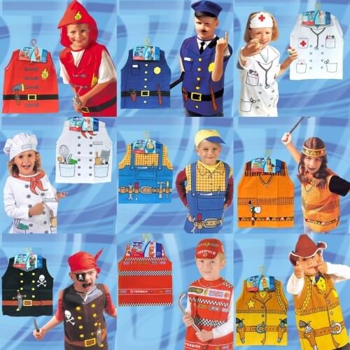 Halloween costume for kids Halloween cosplay costume child role-playing clothes firefighters police party chef service engineer