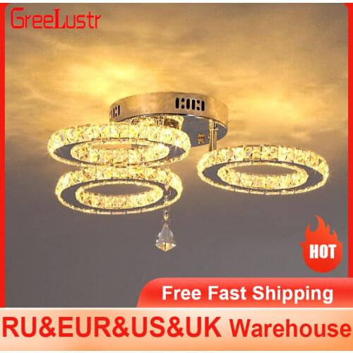 Crystal Led Ceiling Lamp Indoor Modern Chandelier Corridor Aisle Kitchen Accesories Led Light For Living Room Decoration Bedroom