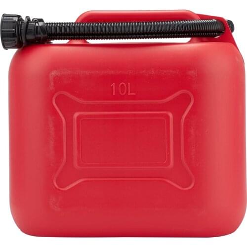 10L Litre Red Plastic Spare Jerry Can for Car Petrol Diesel Cans Fuel Tanks Gasoline Oil Container