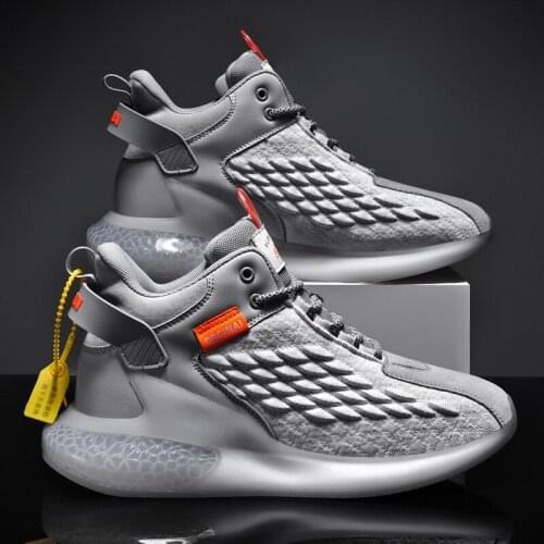 Mid-Top Sneakers Mens Comfortable Casual Shoes Men Popcorn Sole Breathable Non-Slip And Wear-Resistant Zapatos Deportivos