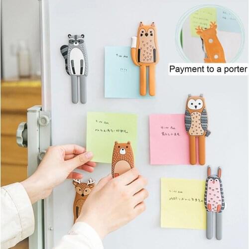 Refrigerator Magnet Cute Animal Shape Silicone Decorative Fridge Sticker Hanger Hook for Home Refrigerator Magnet