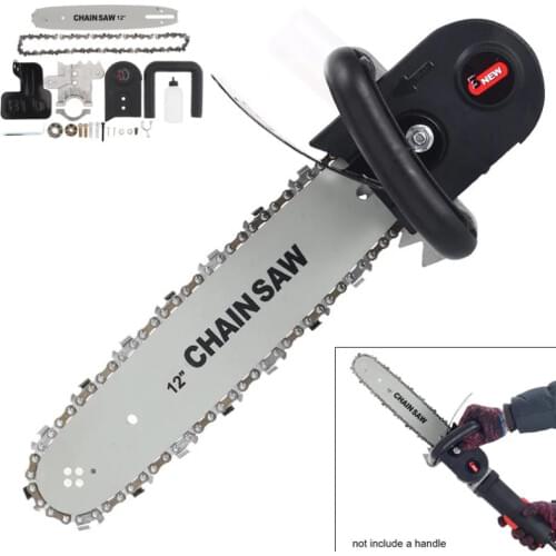 12 Inch M10 M16 Small Electric Chain Saw Stand Parts Set Changed 100 150 Electric Angle Grinder into Chainsaw with Saw Blade