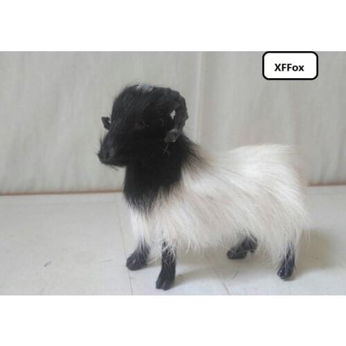 Small simulation sheep model polyethylene&furs real life black head sheep doll gift about 12x10cm xf2115