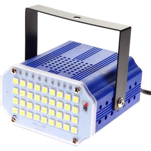 Mini 36 Led stage lighting strobe Effect DJ Disco light sound voice control Flash stroboscope RGB/White stage lamp party show