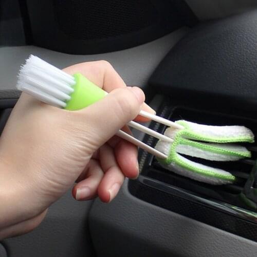 Multi-function Cleaning Brush for Car Air Conditioner for Air Outlet of Double-Headed Automobile Keyboard Versatile Cleaning Bru