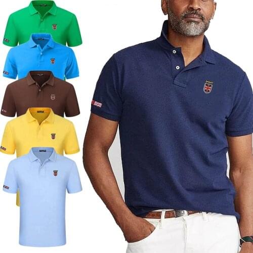 100% Cotton High Quality Summer Mens Polos Shirts Casual Sports Wear Short Sleeve Polos Homme Fashion Clothing Male Logo Top 5XL