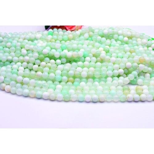 Natural Genuine White Green Opal Round Jewellery Loose Ball Beads 6-12mm 15"