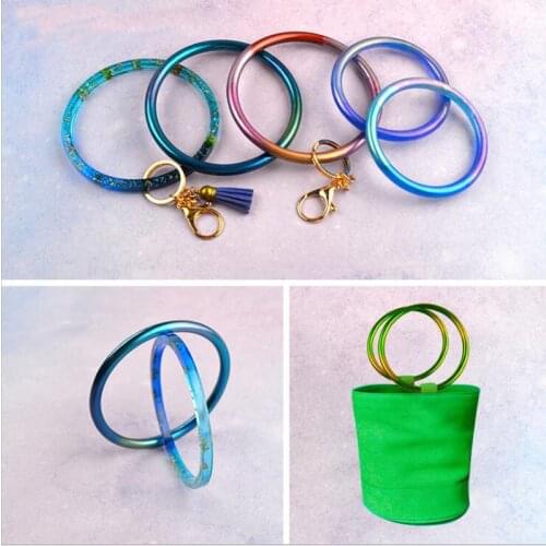 New Transparent Silicone Mould Dried Flower Resin Decorative Craft DIY Large bracelet Mold epoxy resin molds for jewelry