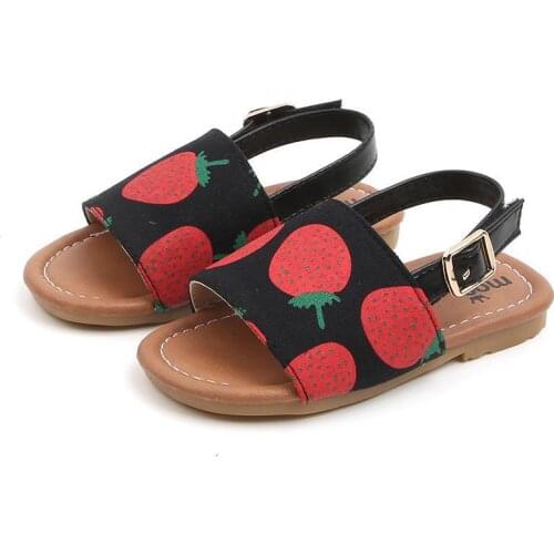 New Children Sandals Party For Summer Girls Baby Flat Toddler Shoes Kids Family Leather Beach Little Girls Open Toe Non-slip