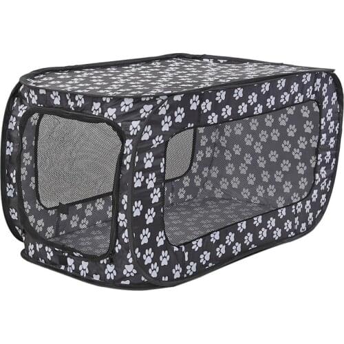 Portable Folding Pet Tent Houses Foldable Pet Fence Cat Dog Travel Cage Rectangular Dog Cage Playpen Outdoor Puppy Kennel 87CM