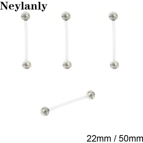 10PCS PTFE Bio Flex 14g Navel Piercing Pregnant Belly Ring Clear Pregnancy Belly Ring belly button piercings Fashion Women B0012