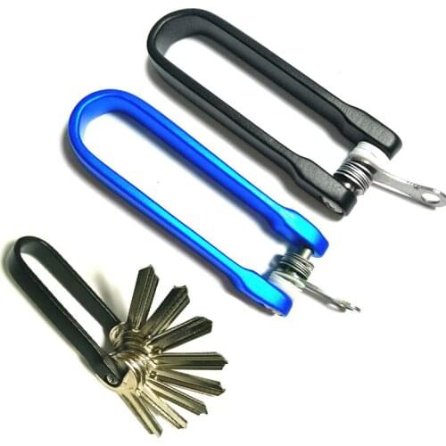 Portable 1PCS Aluminum Alloy Storage Keychain Holder Clip Keys Organizer Hard Oxide U Style Key Clip Multiple Key Tools