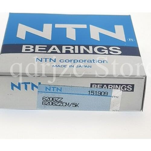 NTN deep groove ball bearing 6206ZZCM/5K = 6206-2Z bearing 6206Z 30mm X 62mm X 16mm