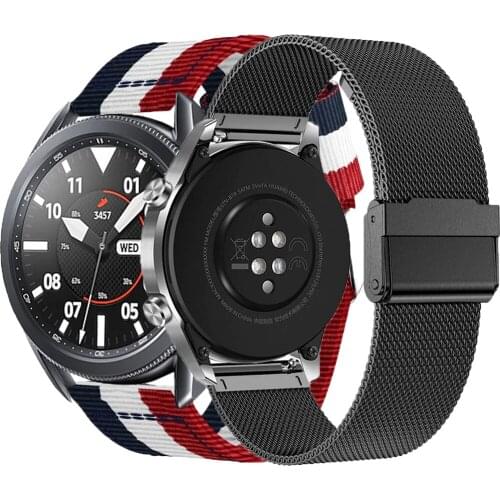 22mm 20mm watchband for samsung galaxy watch 3 41 45mm strap galaxy watch 46mm Gear S3 Frontier band for huawei gt2 amazfit gts