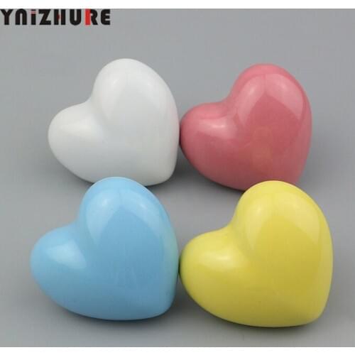 Heart Shape Cabinet Knobs Lovely Cupboard Handles Ceramic Dresser Knobs and Drawer Handles Dresser Handles with Screws