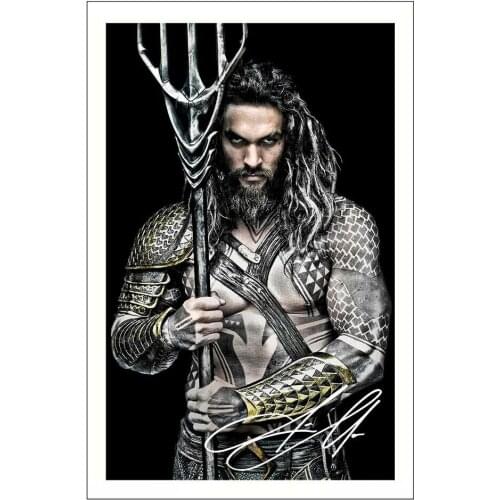 JASON MOMOA SIGNED Art Silk Poster Print 24x36inch