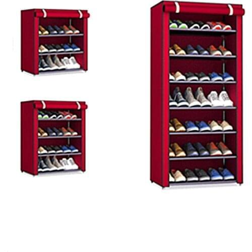 Non-woven Fabric Storage Shoe Rack Hallway Cabinet Organizer Holder 4/5/6 Layers Assemble Shoes Shelf DIY Home Furniture