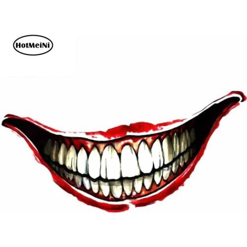 HotMeiNi 13cm x 6.5cm for Jokers Smile Tattoo on Hand Clipart Funny Car Stickers Refrigerator Motorcycle Bumper Decals