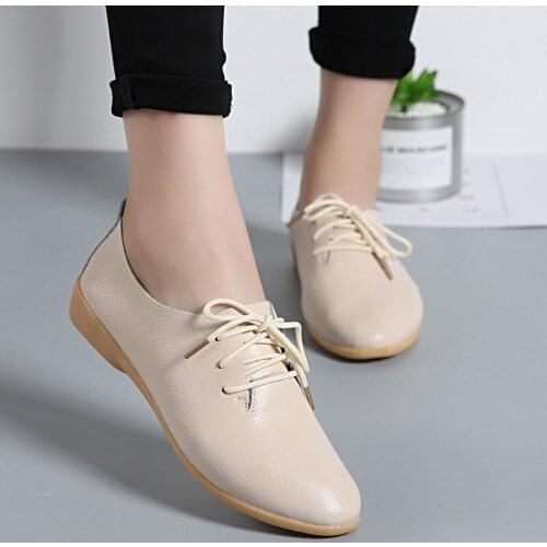 2020 hot Genuine Leather Summer Loafers Women Casual Shoes Moccasins Soft Pointed Toe Ladies Footwear Women Flats Shoes Female