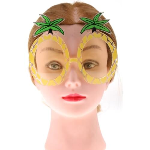Funny Tropical Pineapple Sunglasses Hawaiian Beach Party Glasses Summer Beach Party Costume Accessories for Laua Tiki Party