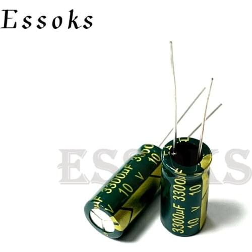 10pcs Electrolytic Capacitor 10V3300UF 10V 3300UF 10X20 mm High Frequency Low ESR Aluminum Capacitors
